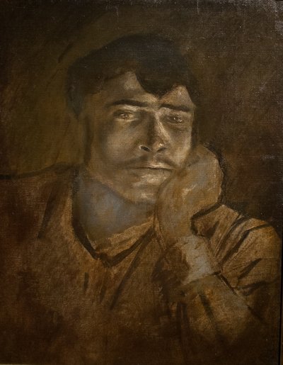 Uomo che riposa sul gomito da Laszlo Mednyanszky